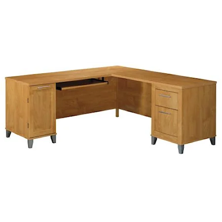 71" Casual L-Desk with Flexible Configuration Options